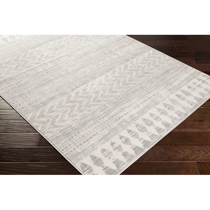 Zipcode Design™ Herrod Performance Off White/Light Gray Rug & Reviews